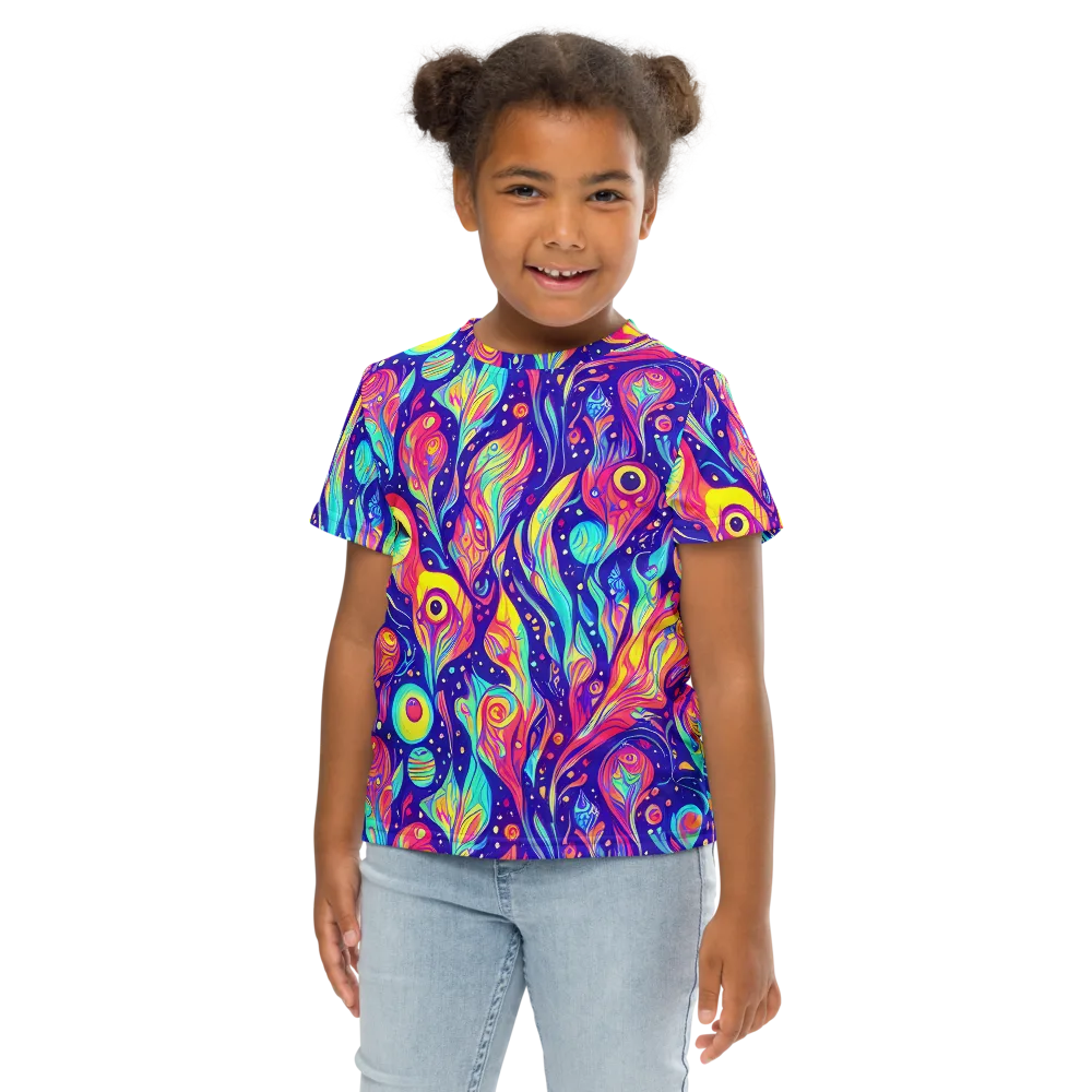 Mystic Petal Dance on Kids Crew Neck T-Shirt — Front