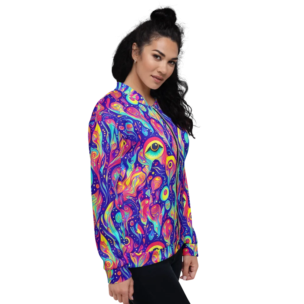 Mystic Petal Dance on Bomber Jacket — Right