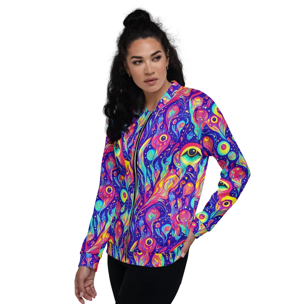 Mystic Petal Dance on Bomber Jacket — Left