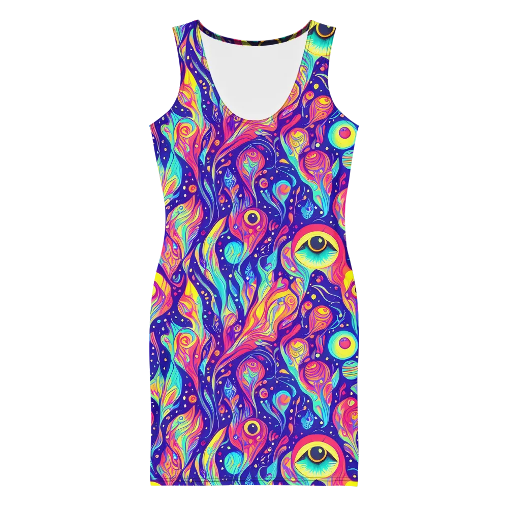 Mystic Petal Dance on Bodycon Dress — Front