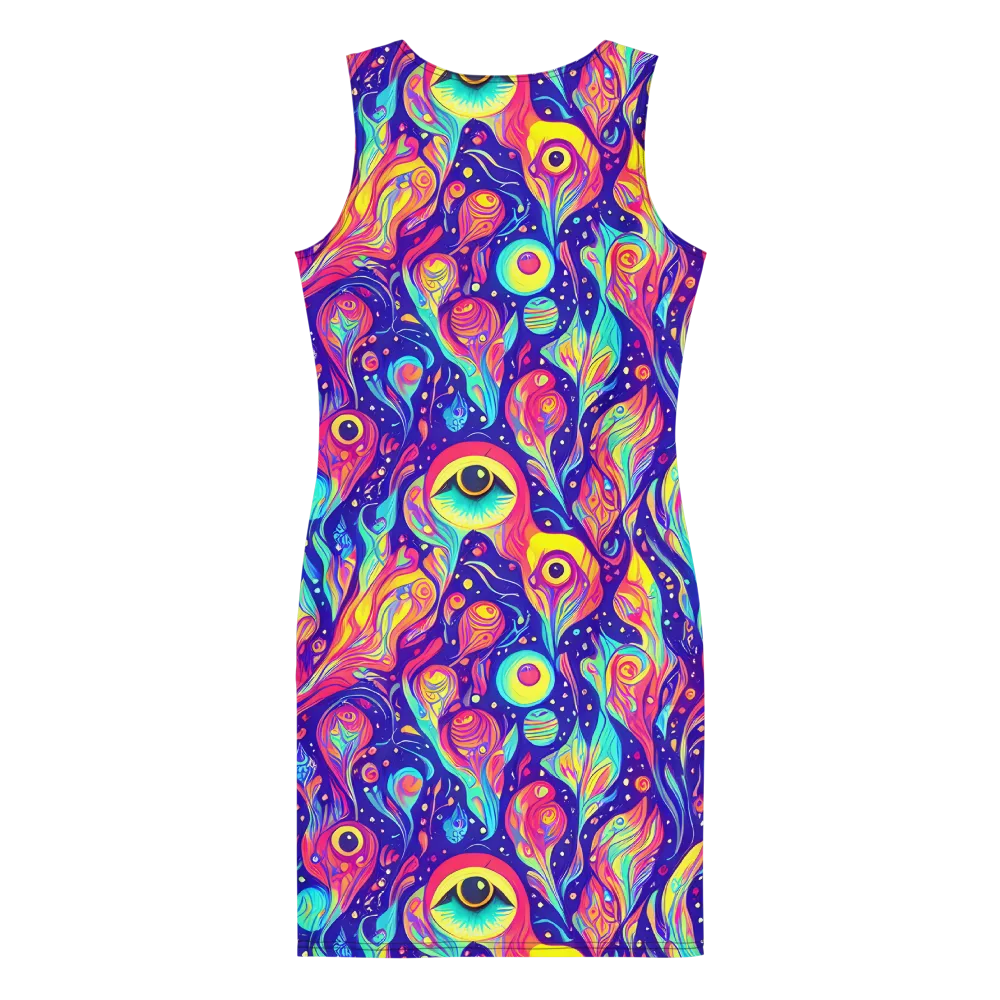 Mystic Petal Dance on Bodycon Dress — Back