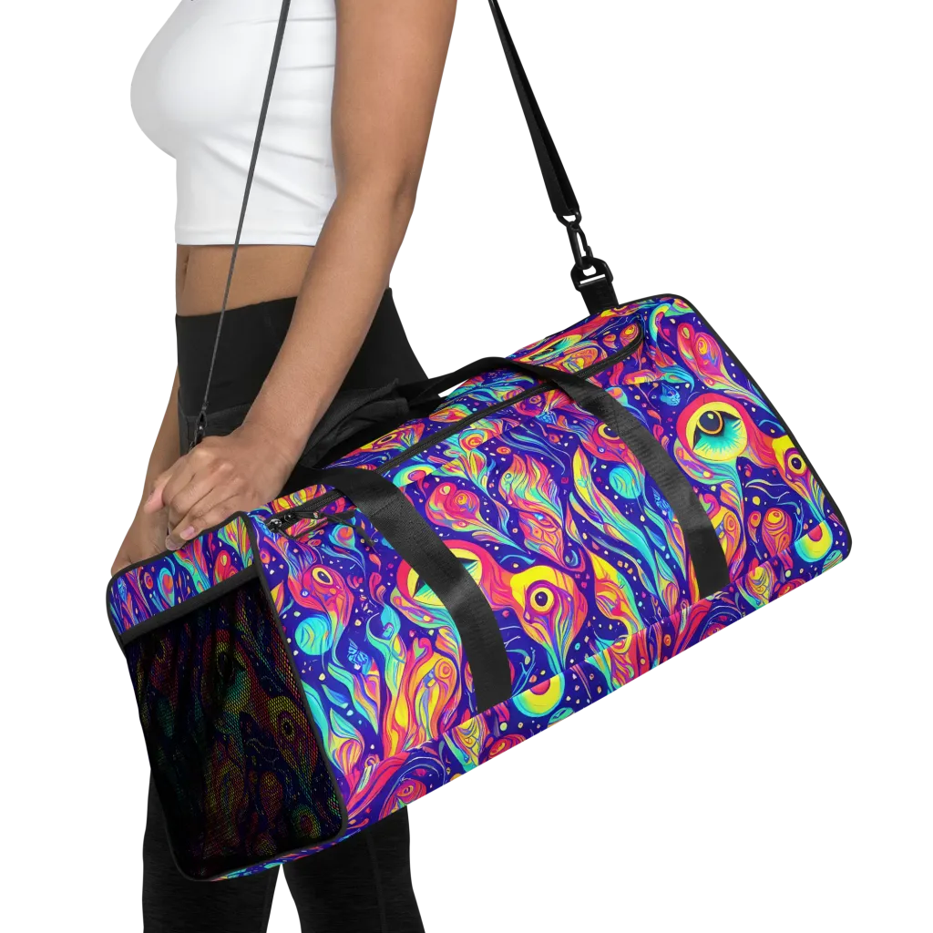 Mystic Petal Dance on Duffle Bag — Front