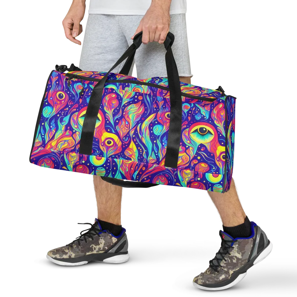 Mystic Petal Dance on Duffle Bag — Front