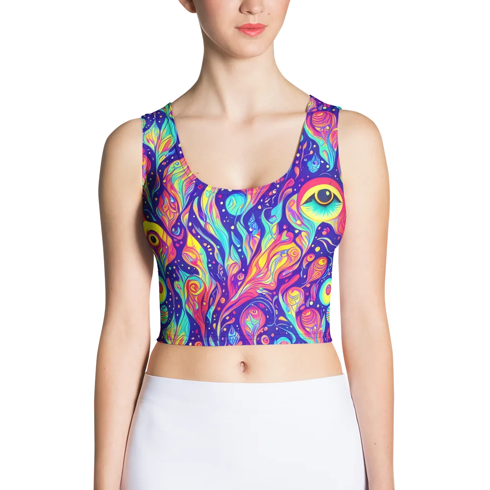 Mystic Petal Dance on Crop Top — Front
