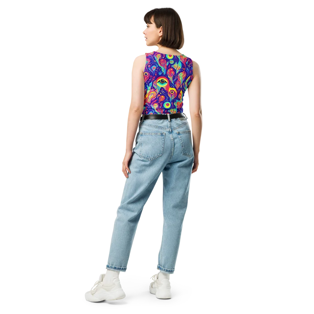 Mystic Petal Dance on Crop Top — Back