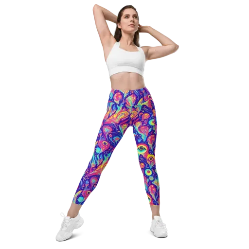 Mystic Petal Dance on a Leggings with Pockets
