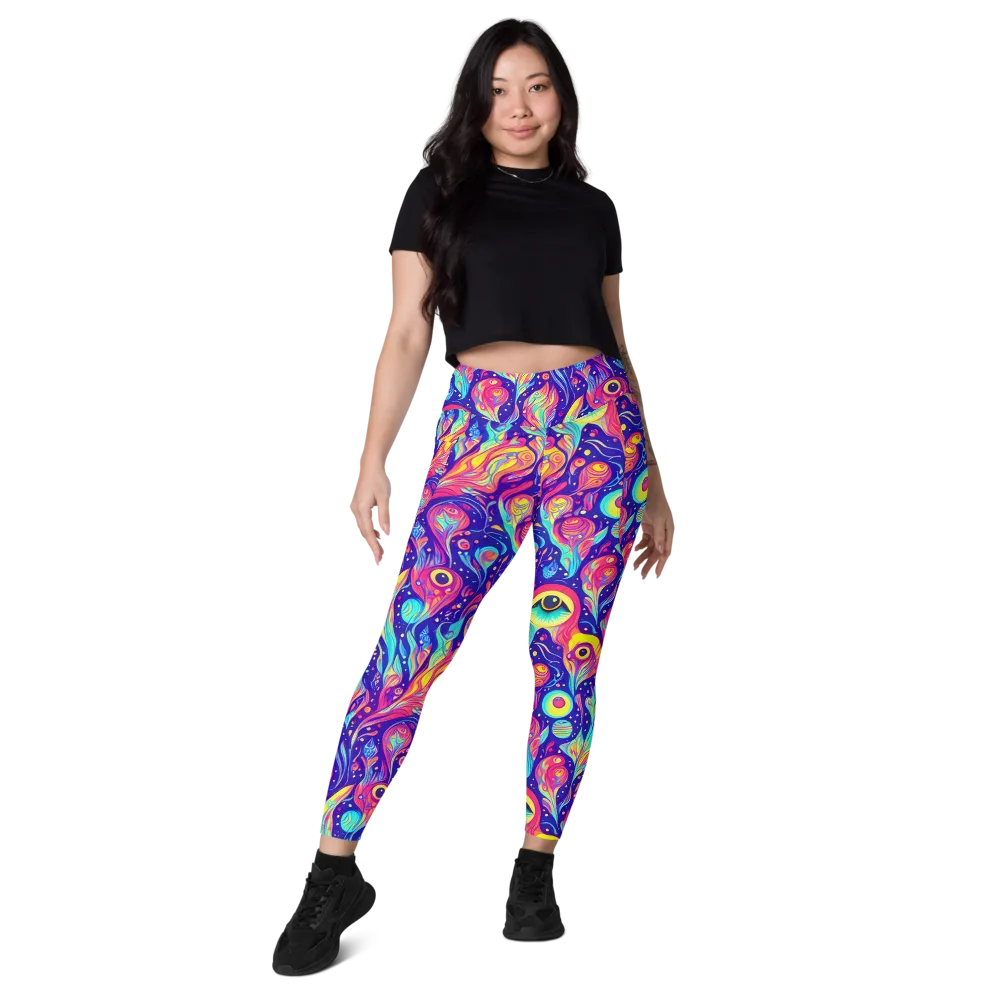Mystic Petal Dance on Leggings with Pockets — Front