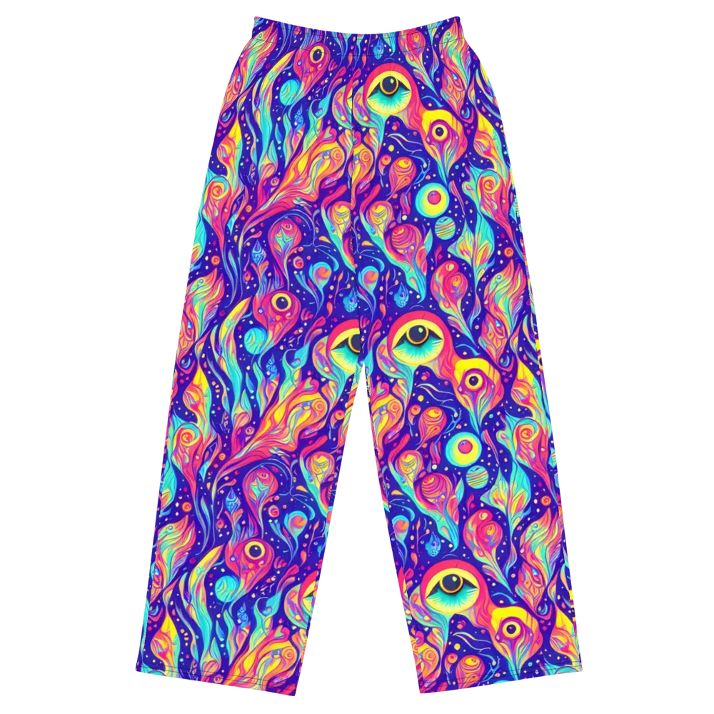 Mystic Petal Dance on Wide-Leg Pants — Front