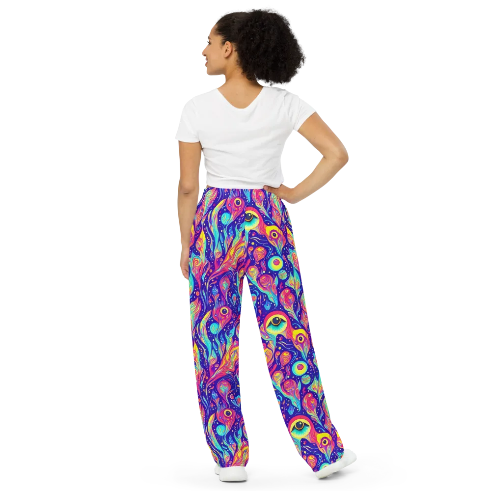 Mystic Petal Dance on Wide-Leg Pants — Back