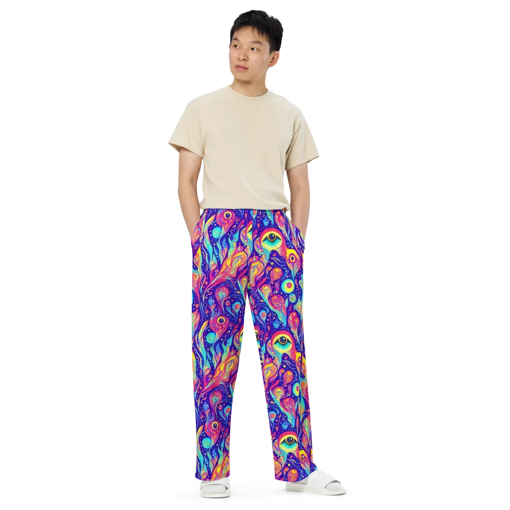 Mystic Petal Dance on Wide-Leg Pants — Front