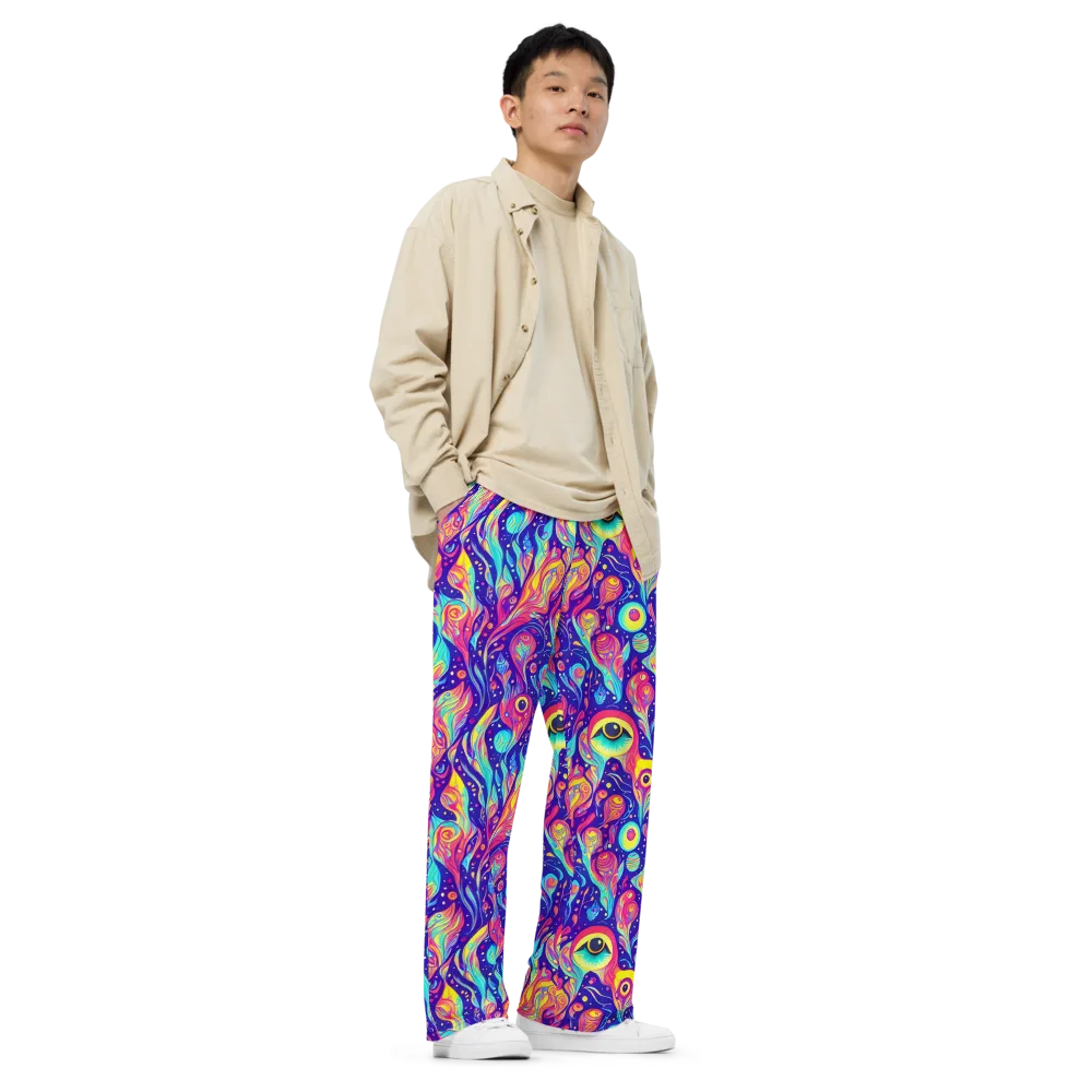 Mystic Petal Dance on Wide-Leg Pants — Right Front