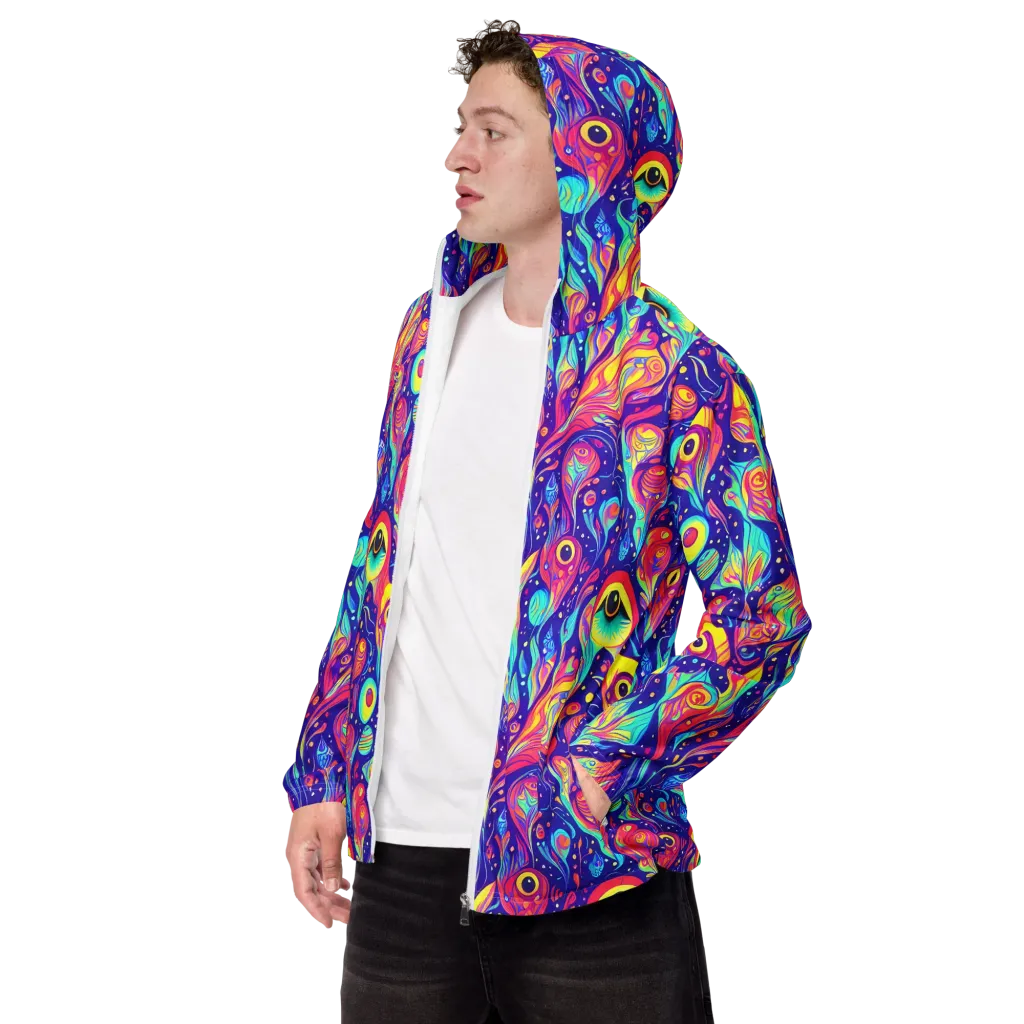 Mystic Petal Dance on Men's Windbreaker — Left Front