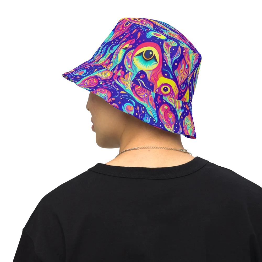 Mystic Petal Dance on Reversible Bucket Hat — Back Inside