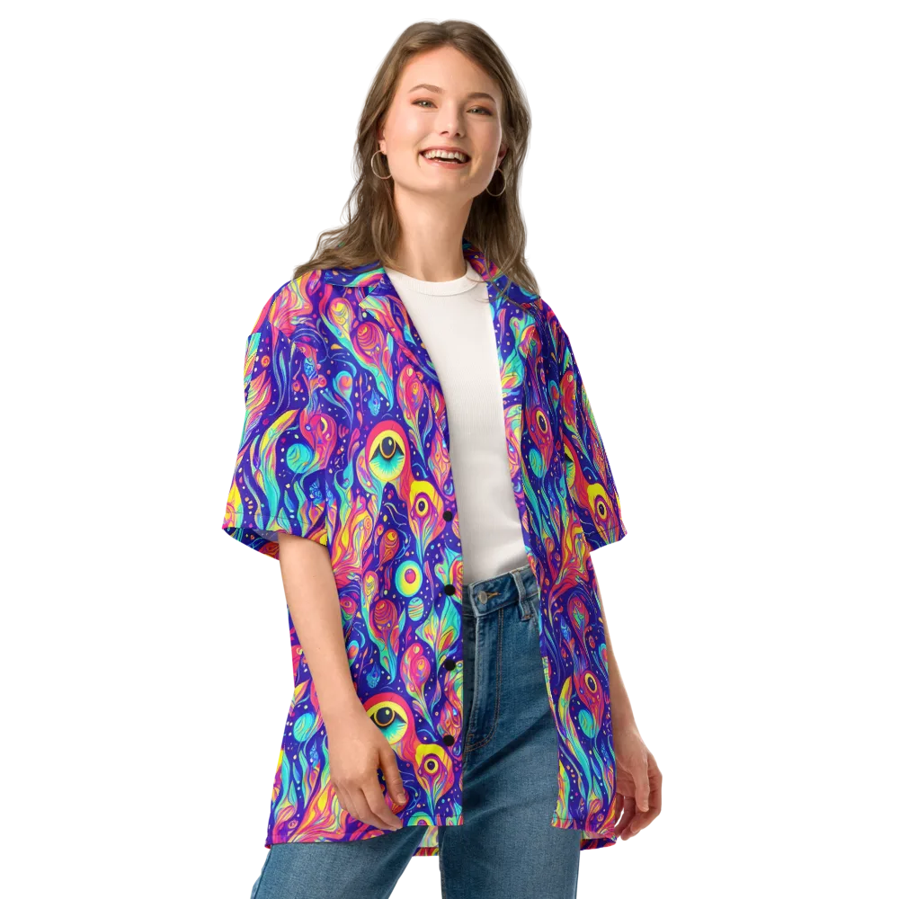 Mystic Petal Dance on Button Shirt — Front