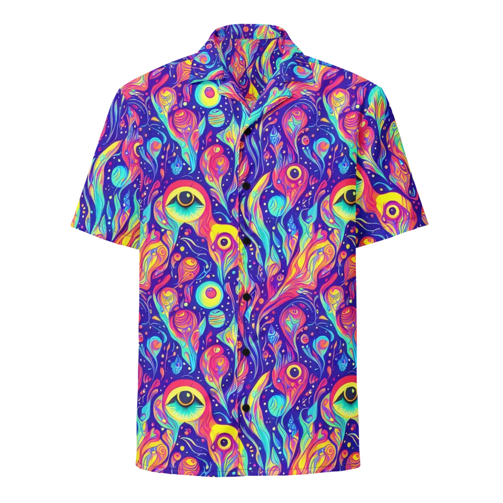 Mystic Petal Dance on Button Shirt — Front