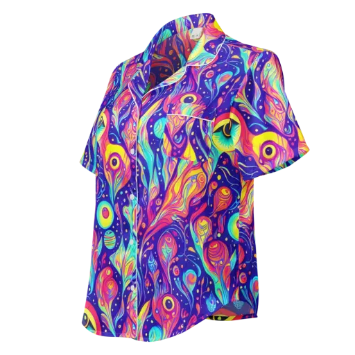 Mystic Petal Dance on a Women's Short Sleeve Pajama Top