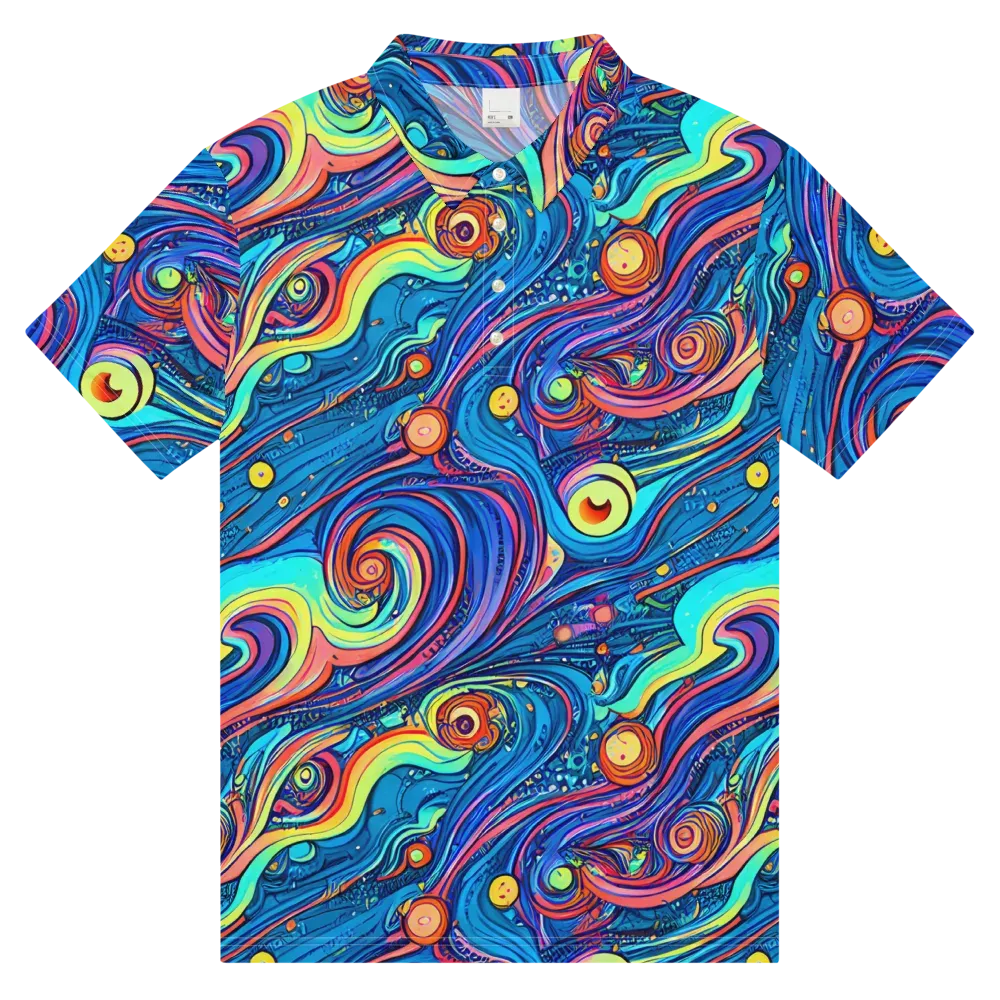 Echoes of Vortex on Men's Slim Fit Polo Shirt — Front
