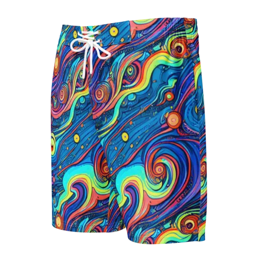 Echoes of Vortex on a Men's Board Shorts