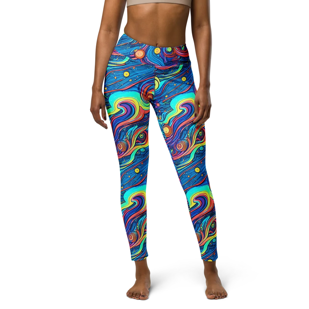 Echoes of Vortex on Yoga Leggings — Front