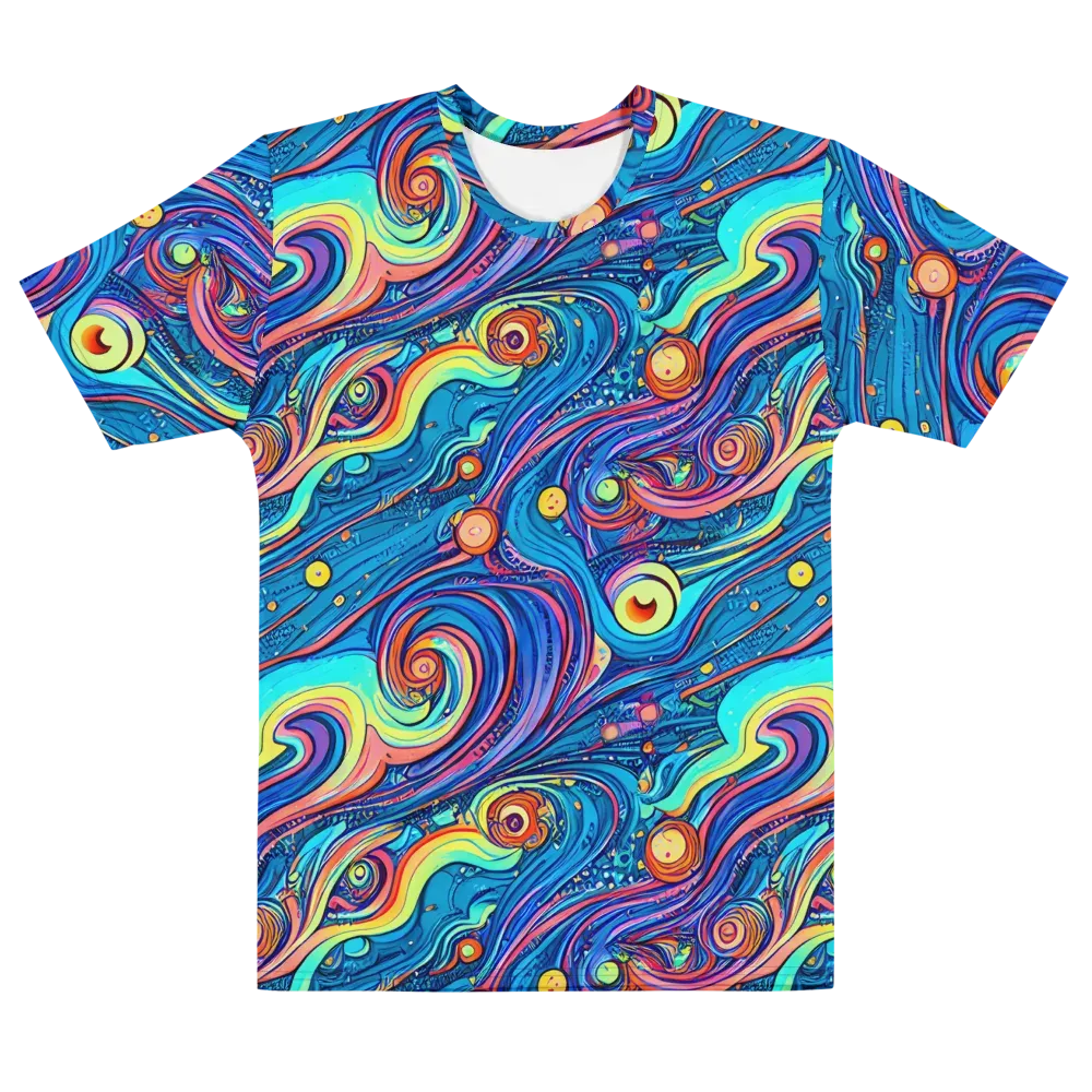 Echoes of Vortex on Men's Cotton Crew Neck T-Shirt — Front