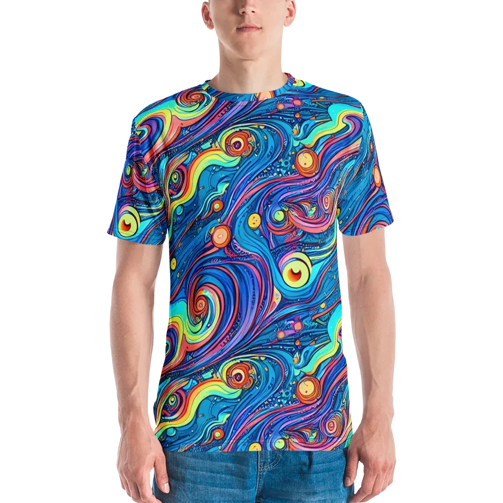 Echoes of Vortex on Men's Crew Neck T-Shirt — Front