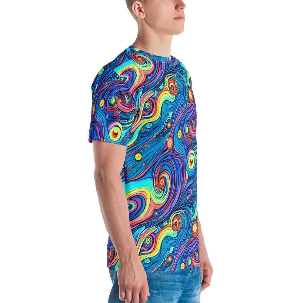 Echoes of Vortex on Men's Crew Neck T-Shirt — Right