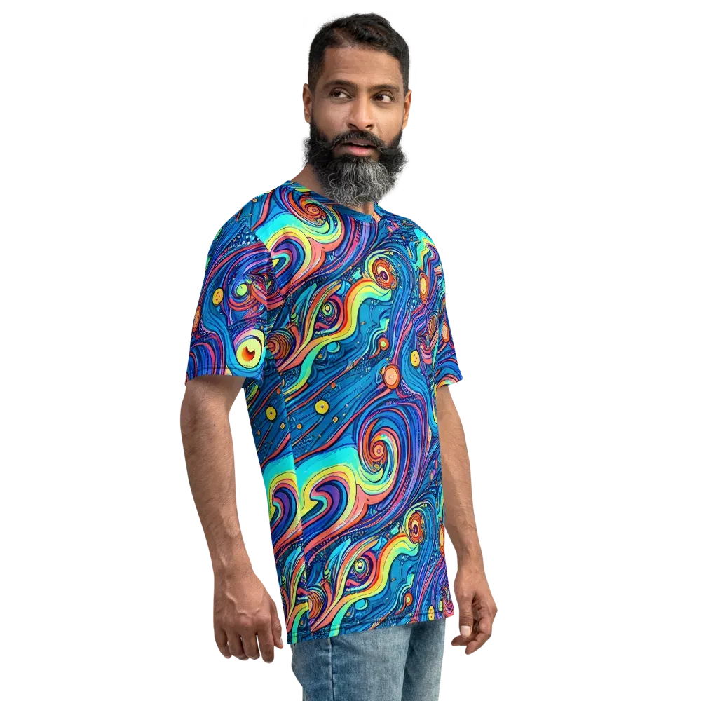 Echoes of Vortex on Men's Crew Neck T-Shirt — Right