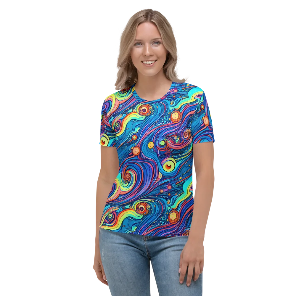 Echoes of Vortex on Women's Crew Neck T-Shirt — Front