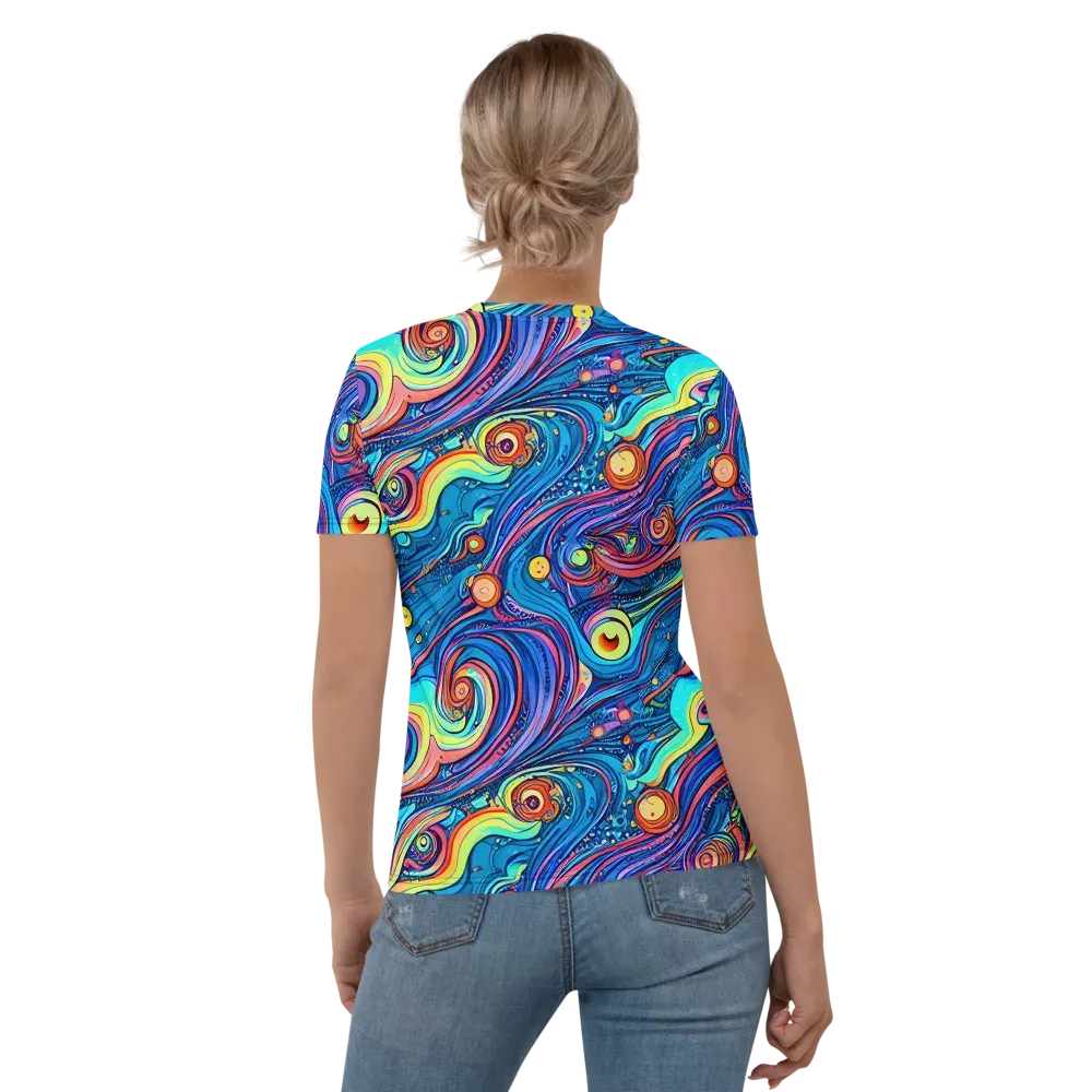 Echoes of Vortex on Women's Crew Neck T-Shirt — Back