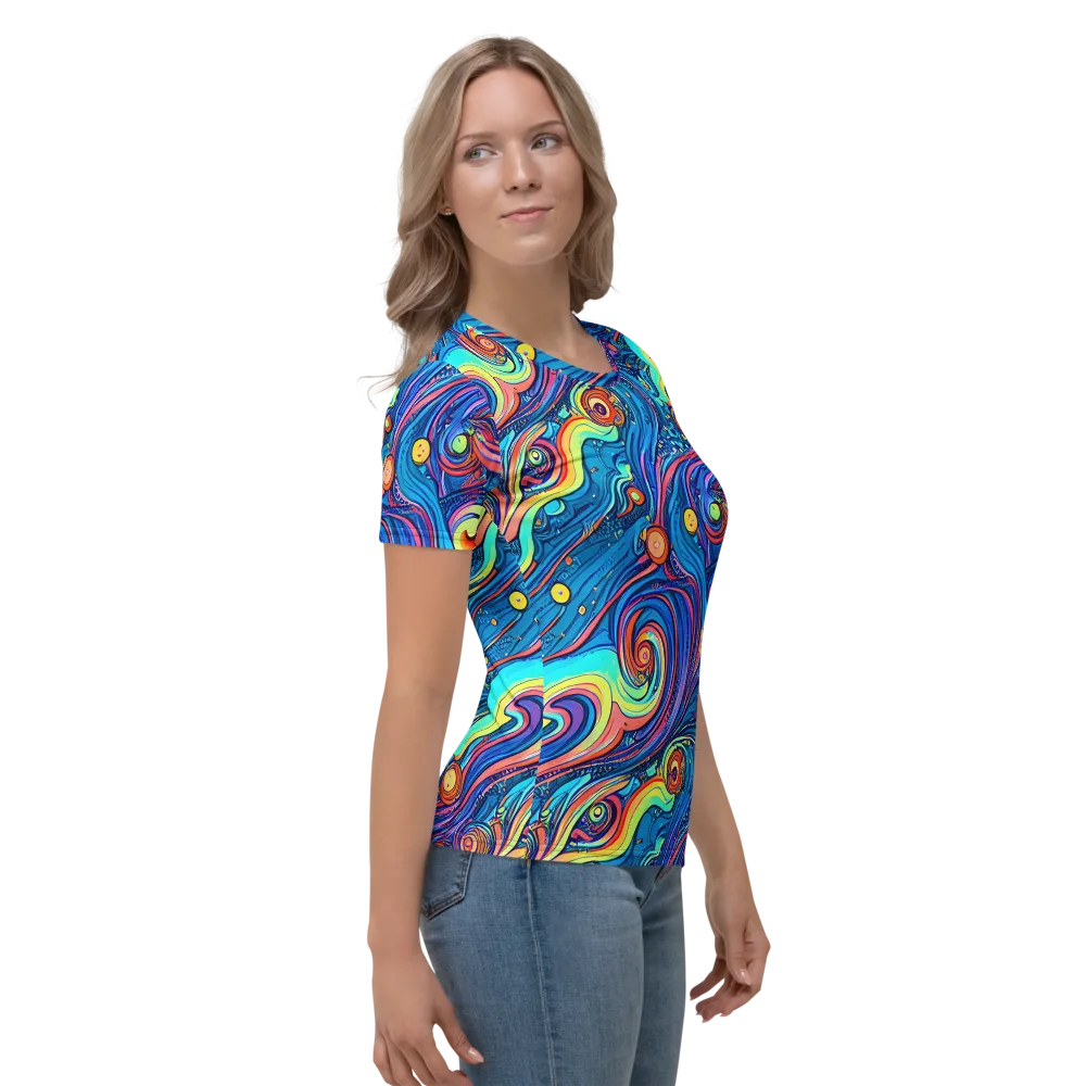 Echoes of Vortex on Women's Crew Neck T-Shirt — Right