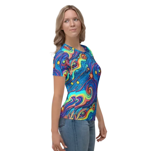 Echoes of Vortex on a Women's Crew Neck T-Shirt