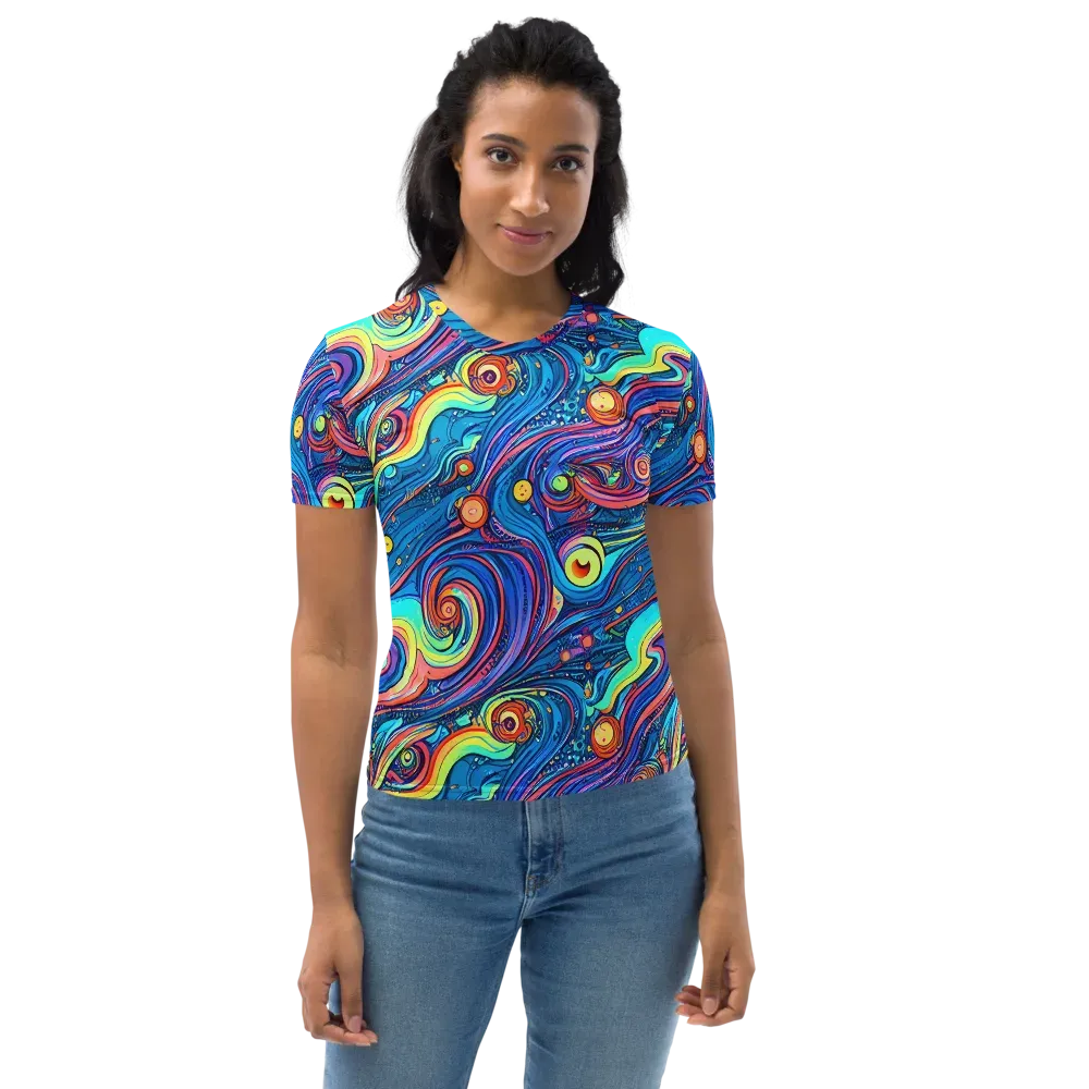 Echoes of Vortex on Women's Crew Neck T-Shirt — Front