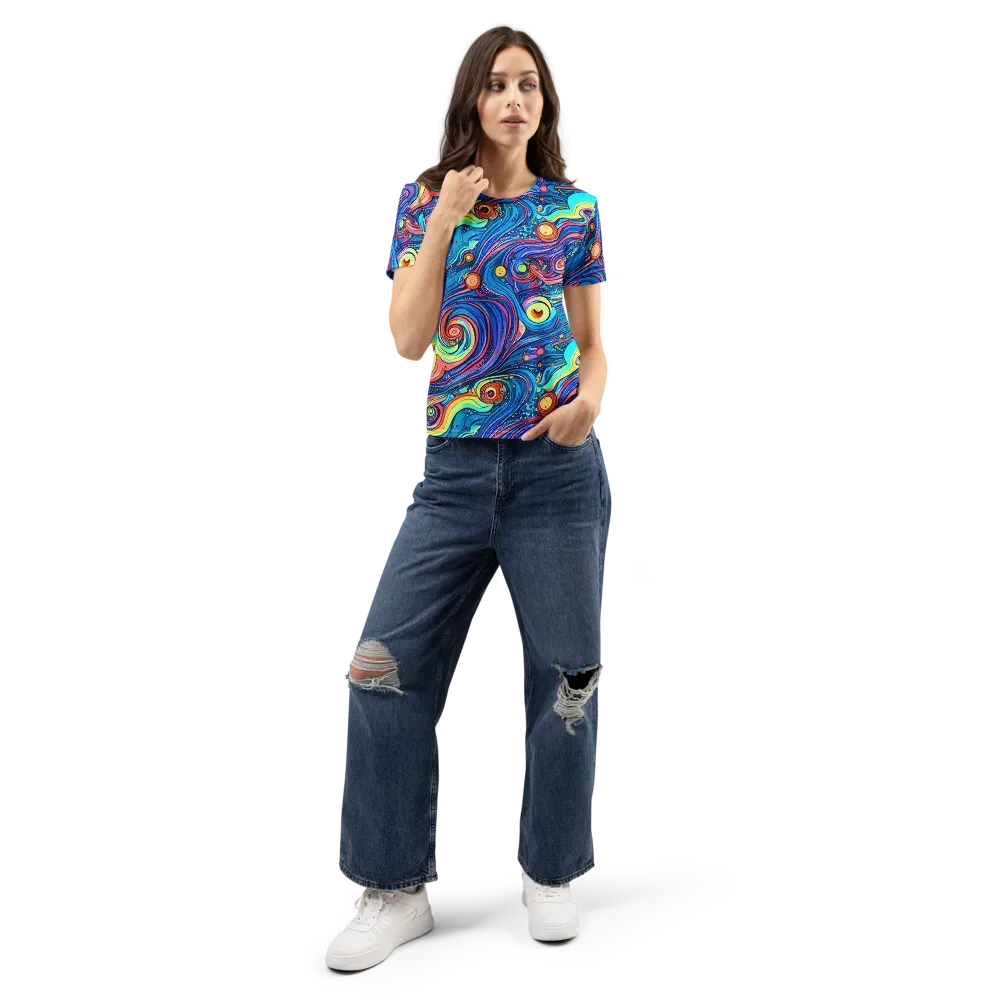 Echoes of Vortex on Women's Crew Neck T-Shirt — Front