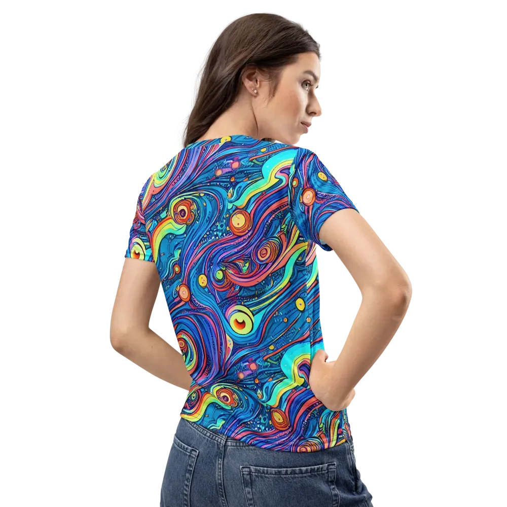 Echoes of Vortex on Women's Crew Neck T-Shirt — Back