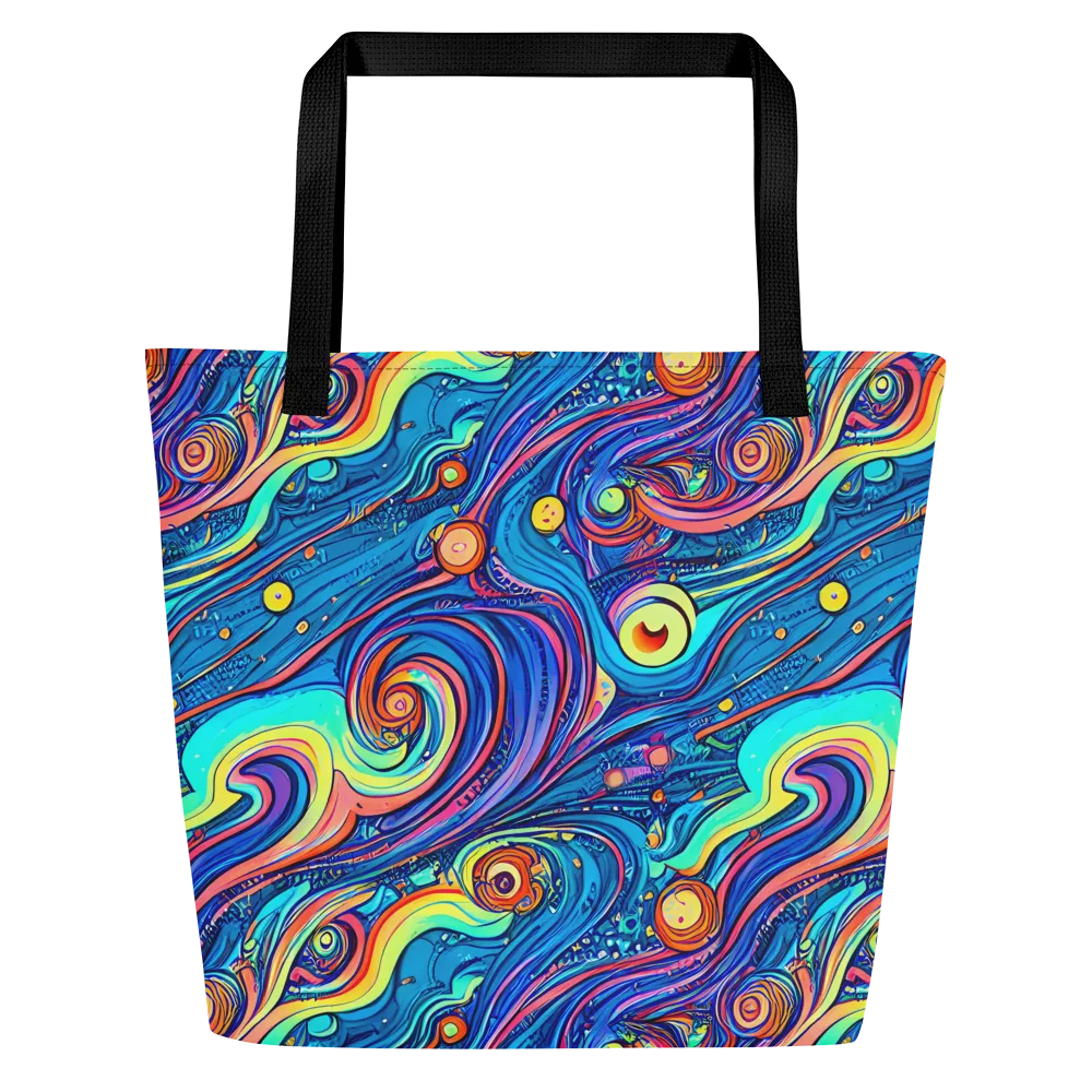 Echoes of Vortex on Large Tote Bag W/ Pocket — Front