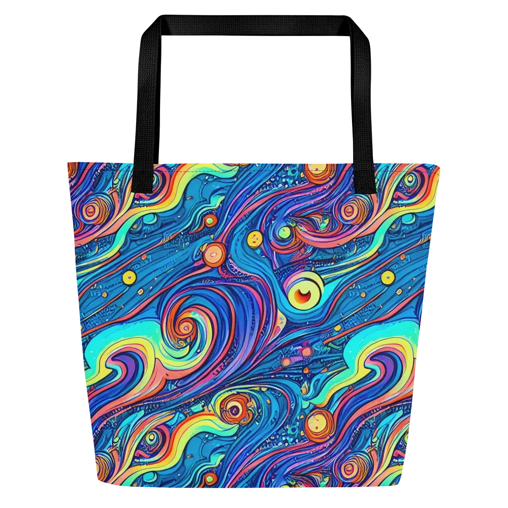 Echoes of Vortex on Large Tote Bag W/ Pocket — Front