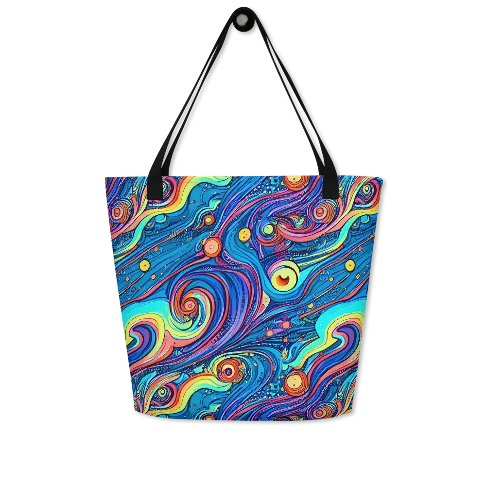 Echoes of Vortex on Large Tote Bag W/ Pocket — Front