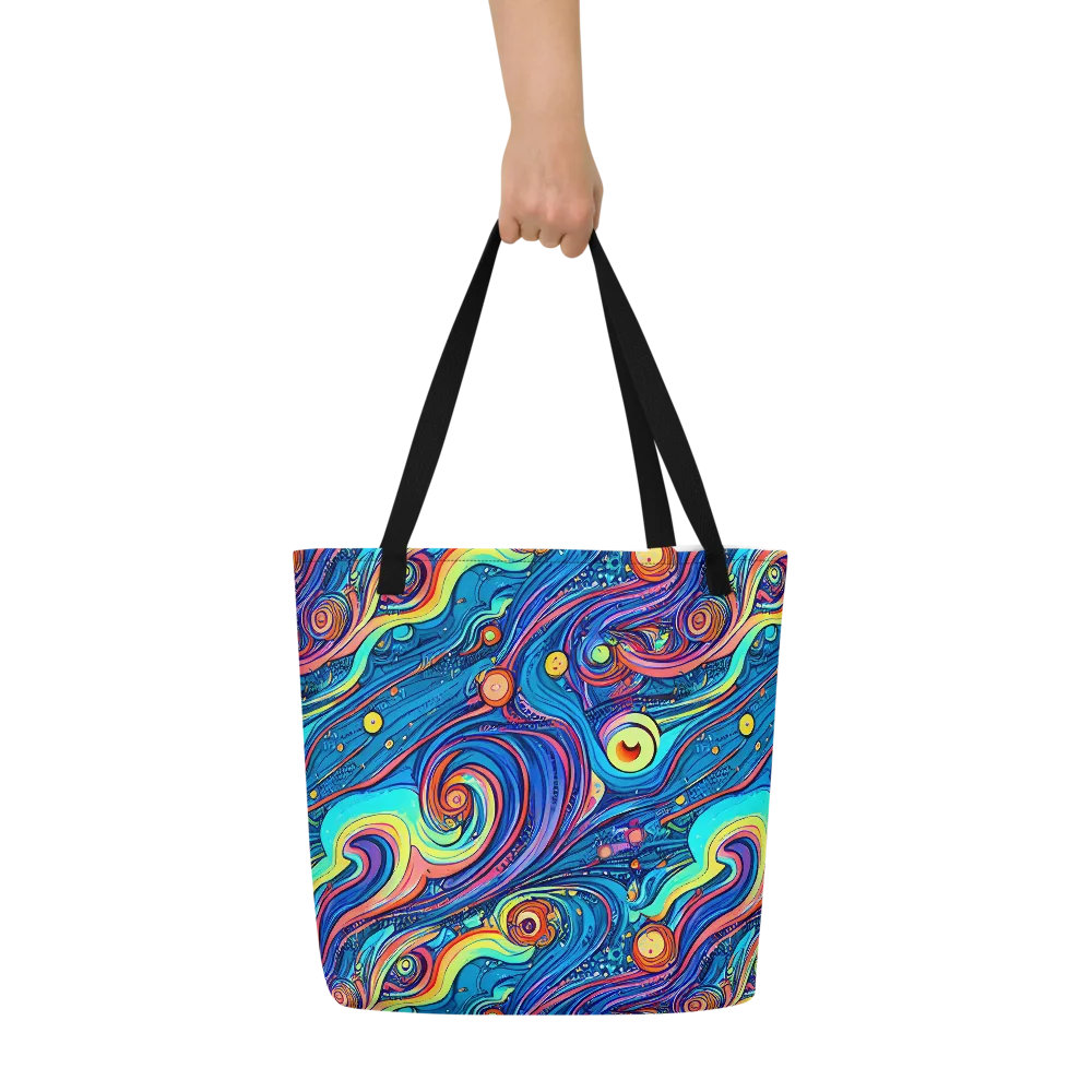 Echoes of Vortex on Large Tote Bag W/ Pocket — Front