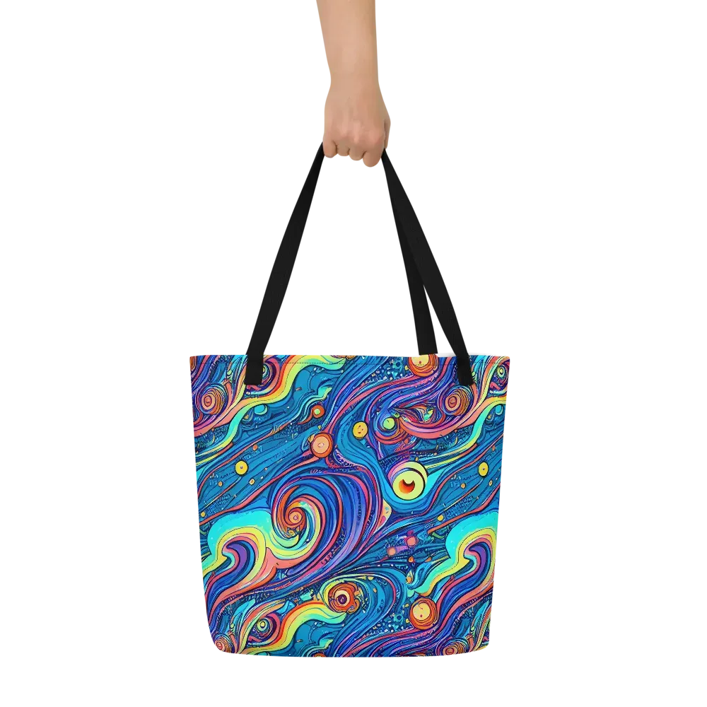 Echoes of Vortex on Large Tote Bag W/ Pocket — Front