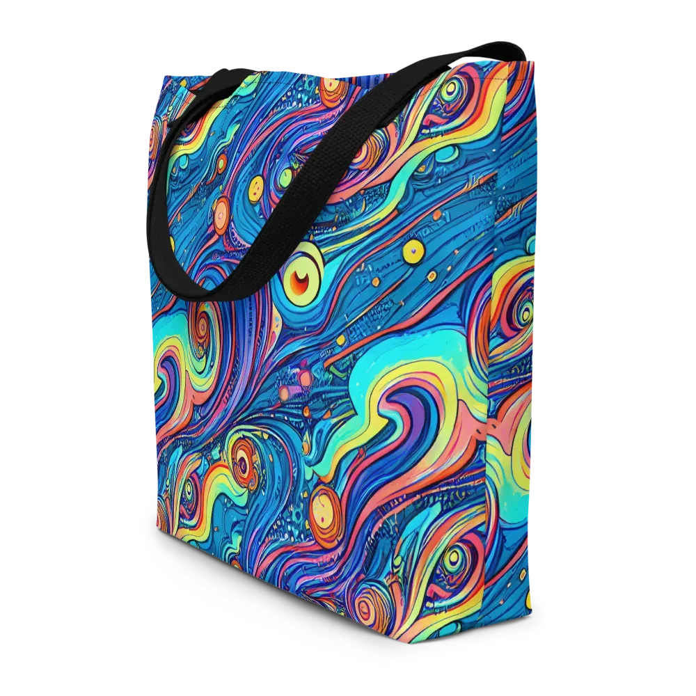 Echoes of Vortex on Large Tote Bag W/ Pocket — Front