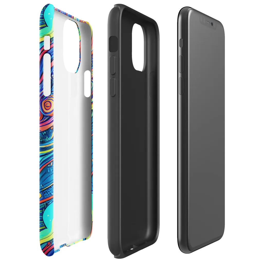 Echoes of Vortex on Tough Case for iPhone® — Right