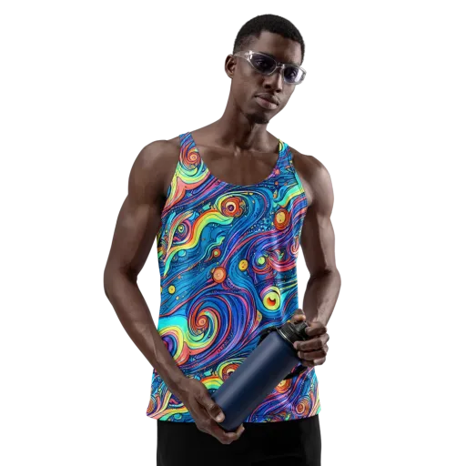 Echoes of Vortex on a Men's Tank Top