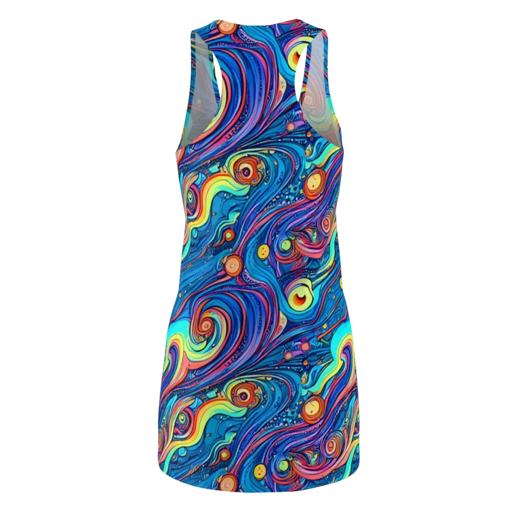 Echoes of Vortex on Racerback Dress — Back