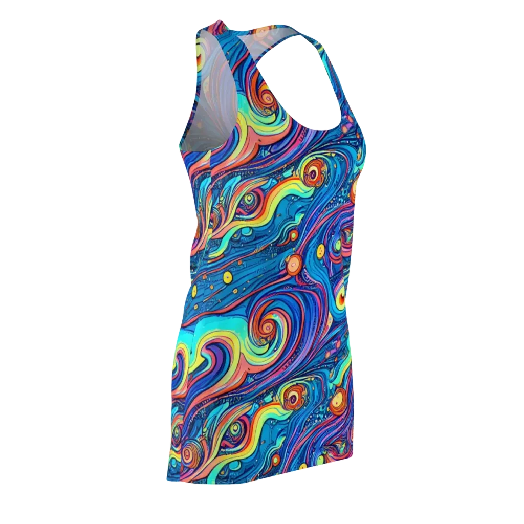 Echoes of Vortex on Racerback Dress — Front Side