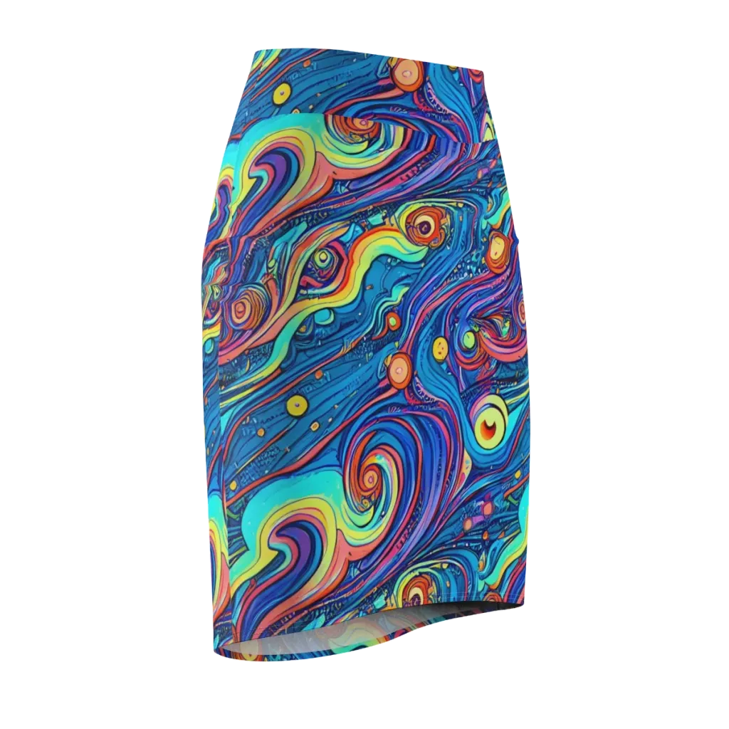 Echoes of Vortex on Pencil Skirt — Front Side