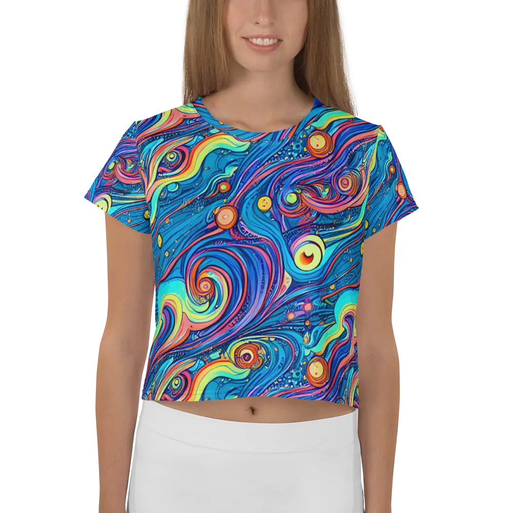 Echoes of Vortex on Crop Tee — Front