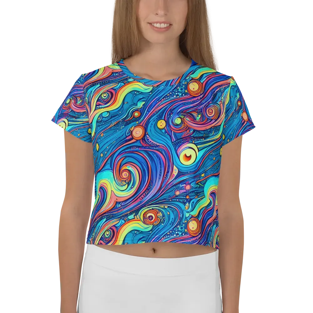 Echoes of Vortex on Crop Tee — Front