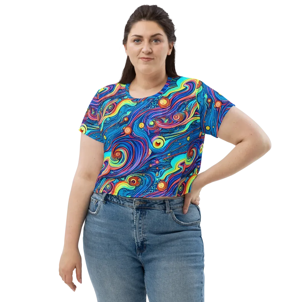 Echoes of Vortex on Crop Tee — Front