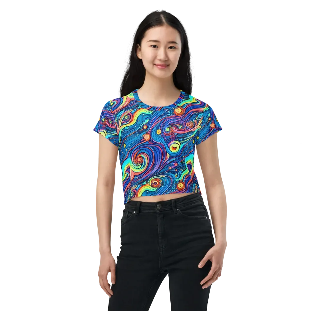 Echoes of Vortex on Crop Tee — Front