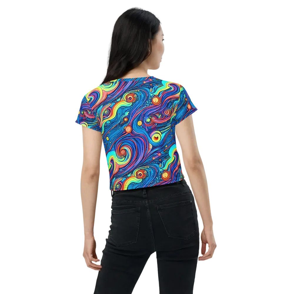 Echoes of Vortex on Crop Tee — Back